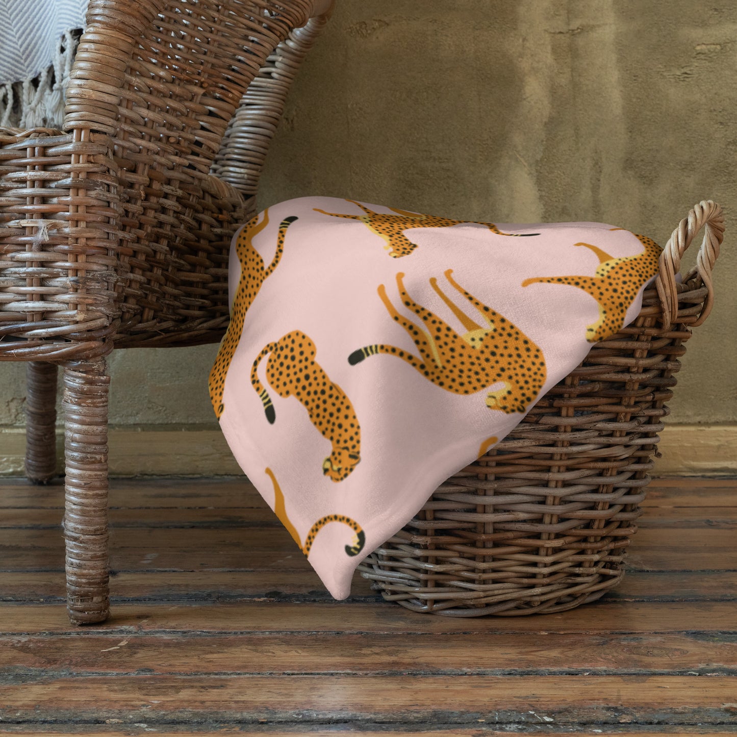 Leaping Leopards Throw Blanket