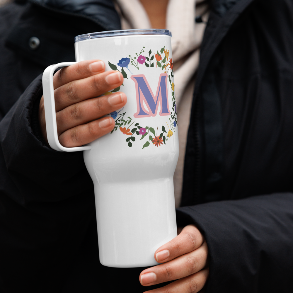 Personalized Initial Travel Mug