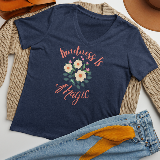 Kindness is Magic Tee in Heather Navy