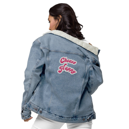 Choose Happy Jean Jacket